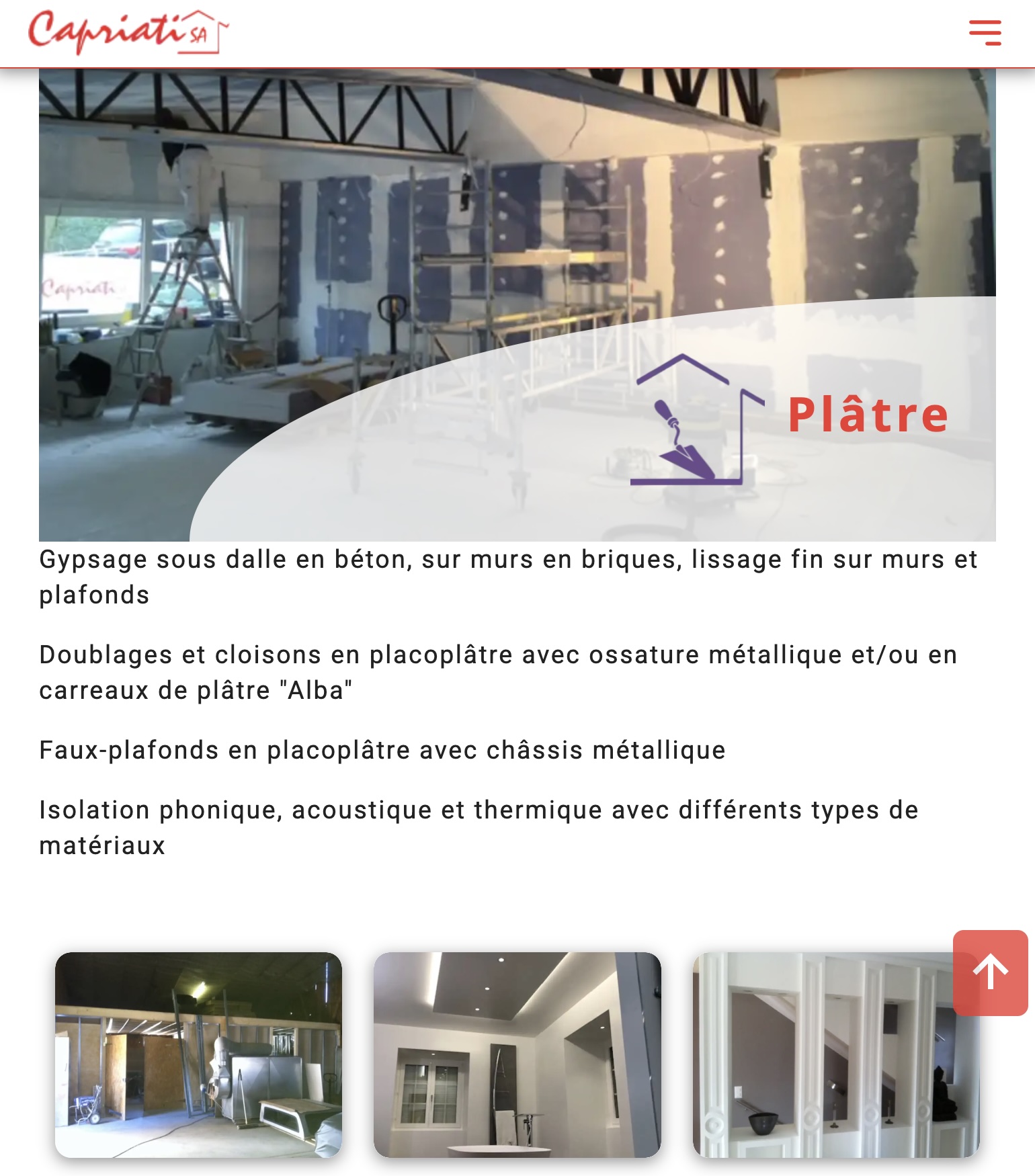 Service Plâtre